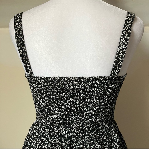 Madewell True Black Lucie Wide-Leg Jumpsuit in Micro Daisy size XS - Picture 7 of 10